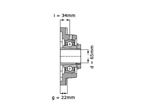 Foto van SNR Lagerblok Vierkant UKF215H (65mm) SNR Lagerblok Vierkant UKF215H (65mm)