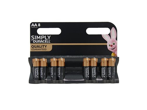 Foto van Duracell Simply batterij AA blister(8) Duracell Simply batterij AA blister(8)