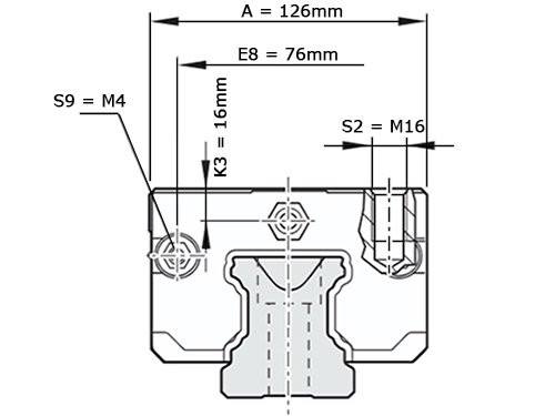 Bosch Rexroth Kogelwagen Koolstofstaal KWC-065-SLS-C1-H-2 Zonder Kogelketting