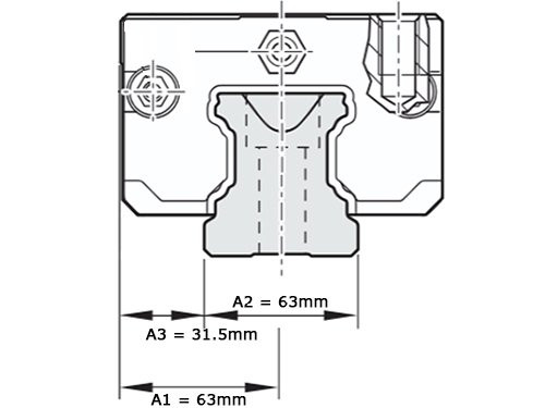 Bosch Rexroth Kogelwagen Koolstofstaal KWC-065-SLS-C1-H-2 Zonder Kogelketting