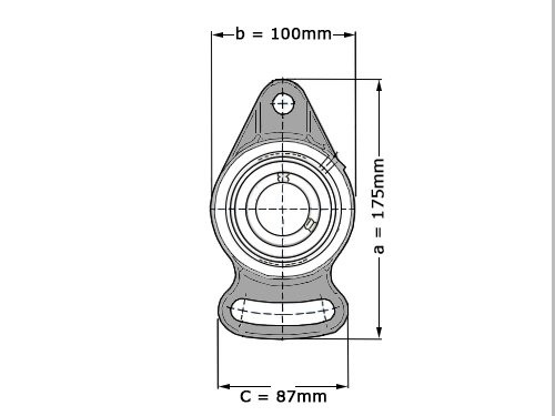 Foto van SNR Lagerblok Ovaal UCFA208 (40mm) SNR Lagerblok Ovaal UCFA208 (40mm)