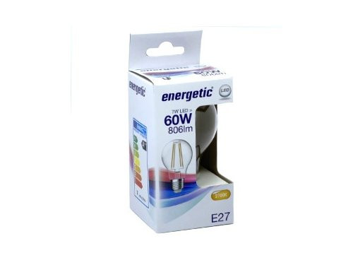 Foto van Energetic LED GLS E27 6,8-60W 2700K filament helder Energetic LED GLS E27 6,8-60W 2700K filament helder