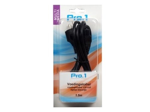 Voedingskabel 230V laptop klavertje 1.5m