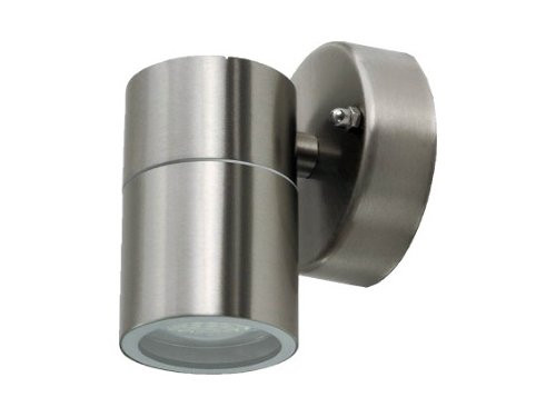 Foto van Wandlamp RVS 1xGU10 8,5cm hoog IP44 Wandlamp RVS 1xGU10 8,5cm hoog IP44