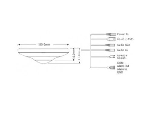 Foto van IP Camera fisheye 5Mpix 12V 360graden IP Camera fisheye 5Mpix 12V 360graden