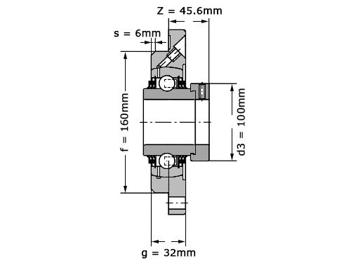 Foto van INA Lagerblok Rond TME75 (75mm) INA Lagerblok Rond TME75 (75mm)