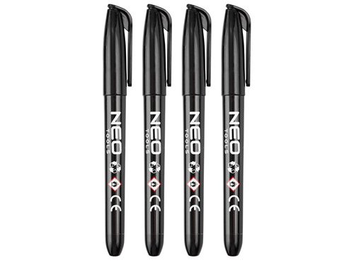 Permanente bouwmarker zwart 4 stuks