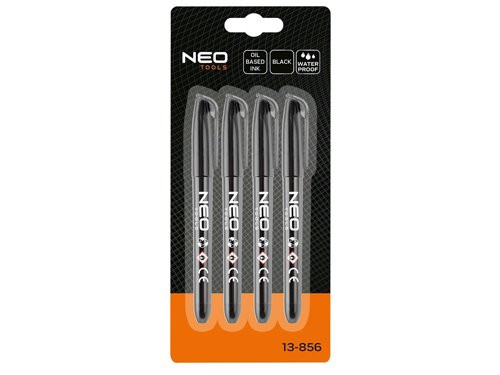 Permanente bouwmarker zwart 4 stuks