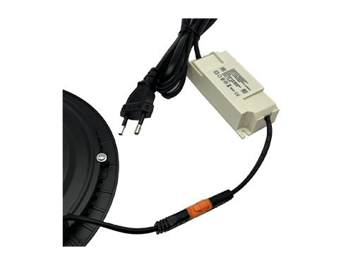 LED panel downlight 12W 3000K incl. driver zwart