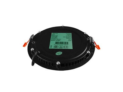 LED panel downlight 12W 3000K incl. driver zwart