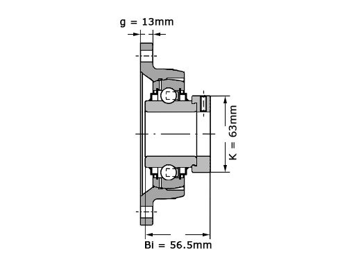 Foto van INA Lagerblok Ovaal RCJT45 (45mm) INA Lagerblok Ovaal RCJT45 (45mm)