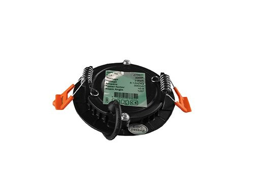 Foto van LED panel downlight 3W 3000K incl. driver zwart LED panel downlight 3W 3000K incl. driver zwart