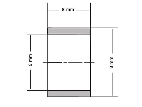 Foto van Glijlager PAP0608 P14 Gerold Staal / PTFE (6x8x8mm) Glijlager PAP0608 P14 Gerold Staal / PTFE (6x8x8mm)