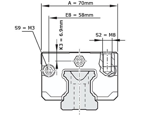 Foto van Bosch Rexroth Kogelwagen Koolstofstaal KWD-035-SLS-C2-H-1 Zonder Kogelketting Bosch Rexroth Kogelwagen Koolstofstaal KWD-035-SLS-C2-H-1 Zonder Kogelketting