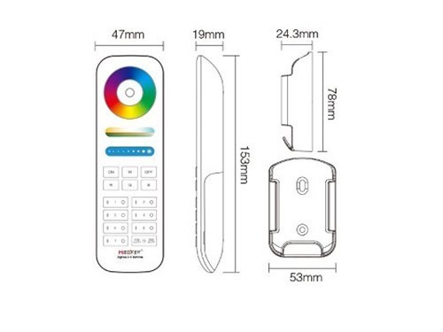 Foto van Zigbee RGB-CCT Afstandsbediening 7-zones Zigbee RGB-CCT Afstandsbediening 7-zones