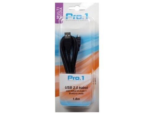 USB kabel A-male -> B-micro male 1,8m
