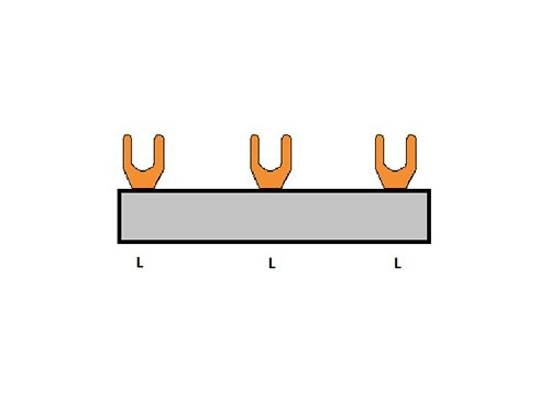 Kamrail vork 1 fase 3pol. 35,6mm