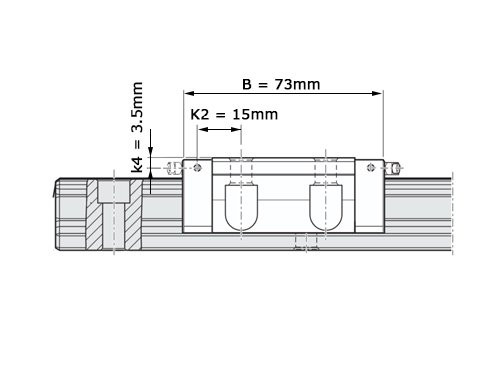 Bosch Rexroth Kogelwagen Koolstofstaal KWD-020-CNS-C0-H-1 Zonder Kogelketting