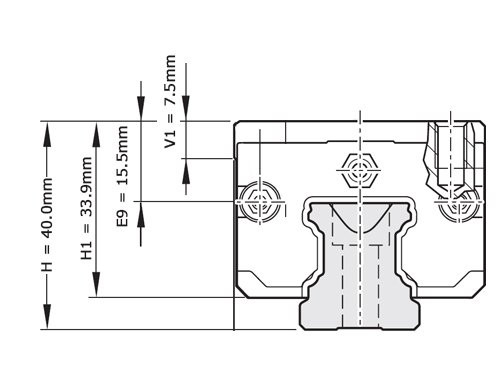 Bosch Rexroth Kogelwagen Koolstofstaal KWD-025-SLH-C1-N-1 Zonder Kogelketting