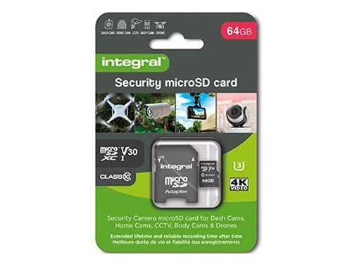Micro SD geheugenkaart V30 64GB Security