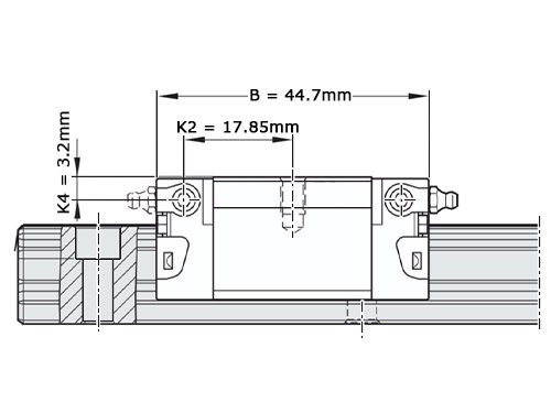 Bosch Rexroth Kogelwagen Koolstofstaal KWD-015-SKS-C1-N-1 Met Kogelketting