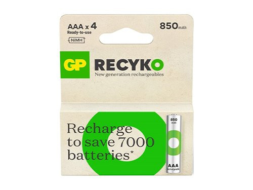 GP NiMH oplaadbare batterij AAA 850mA blister(4)