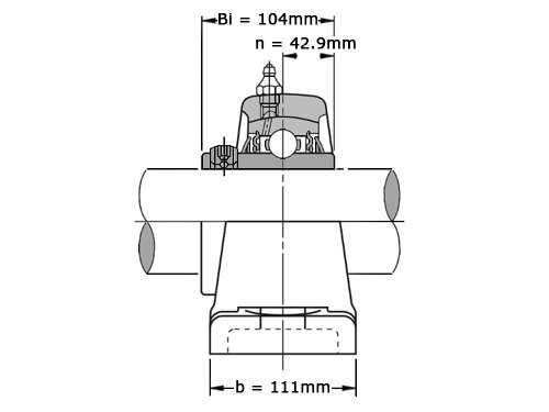 NTN Lagerblok Staand UCPX18 D1 (90mm)