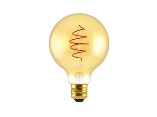 Nordlux LED Globe G95 E27 4,9-35W 2200K filament spiraal gold dimbaar