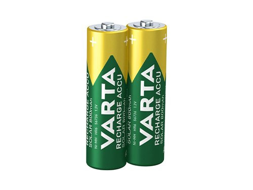 Foto van Varta NiMH oplaadbare batterij AA 800mA Solar blister(2) Varta NiMH oplaadbare batterij AA 800mA Solar blister(2)