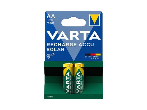 Foto van Varta NiMH oplaadbare batterij AA 800mA Solar blister(2) Varta NiMH oplaadbare batterij AA 800mA Solar blister(2)