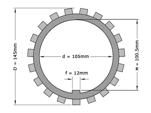 Foto van SKF Borgring MB21 (105x145x1.75mm) SKF Borgring MB21 (105x145x1.75mm)