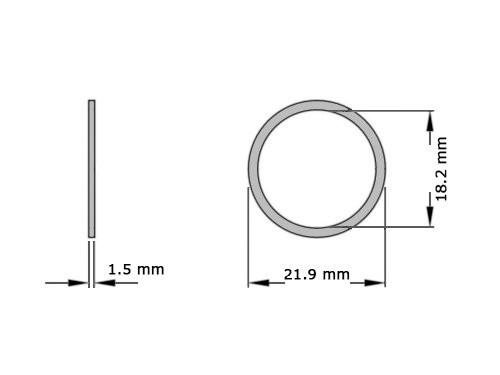 Ring Koper DIN 7603 18x22x1.5mm