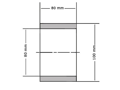 Glijlager Sinterbrons BP25 80x100x80mm