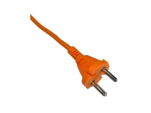 Verlengsnoer PVC oranje 2x1qmm 10m