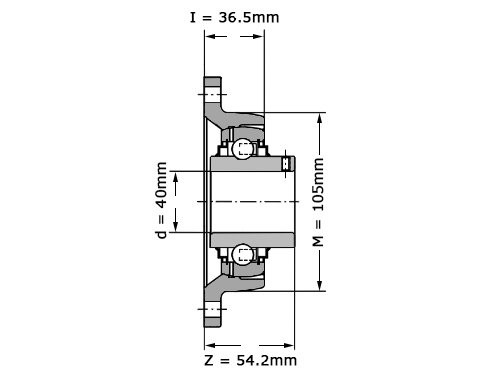 Foto van INA Lagerblok Ovaal RCJTY40 N (40mm) INA Lagerblok Ovaal RCJTY40 N (40mm)