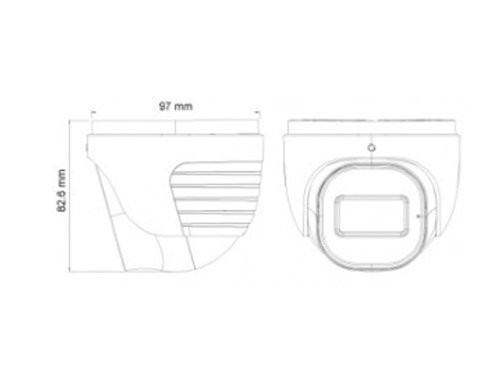 Foto van *Dome-camera HD 2Mpix vaste lens *Dome-camera HD 2Mpix vaste lens