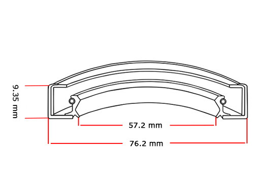 Oliekeerring 57.2x76.2x9.35mm BASL Siliconen