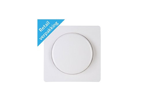 Verpakt Kopp Paris arctic wit afdekplaat + knop dimmer