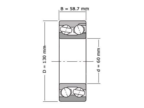 INA Hoekcontactlager Tweerijig 3313 2Z (65x140x58.7mm)