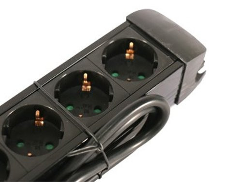 TCD RA 10-voudig 1,5meter snoer zwart schakelaar