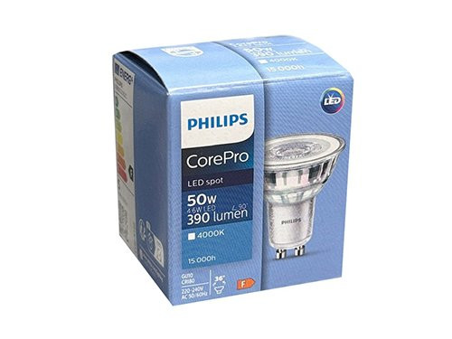 Foto van Philips LED spot GU10 4,6-50W 4000K Philips LED spot GU10 4,6-50W 4000K