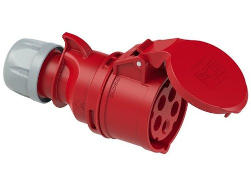 Foto van CEE 5P/16A/400V contra rood CEE 5P/16A/400V contra rood