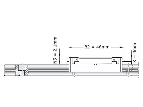 Bosch Rexroth Miniatuurwagen Resist NRII MWA-015-SNS-C0-H-3 Zonder Kogelketting - LFS