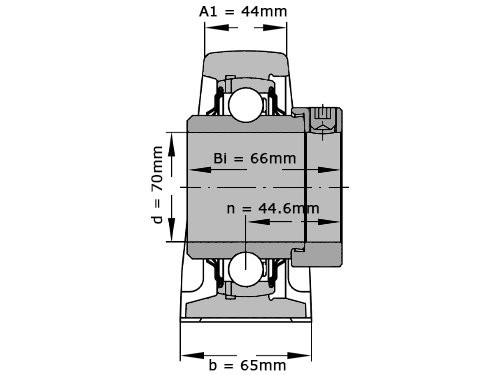 INA Lagerblok Staand RASE70 (70mm)
