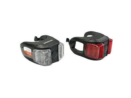 Foto van LED fietslampset 2 delig silicone rood/wit LED fietslampset 2 delig silicone rood/wit