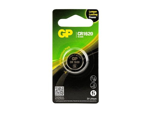 Foto van GP CR1620 lithium knoopcel batterij 3V blister(1) GP CR1620 lithium knoopcel batterij 3V blister(1)