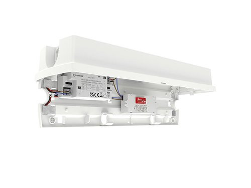 LED Portiek armatuur 8W CCT opaalkap IP65 + bewegingsmelder wit