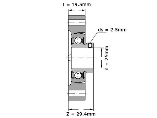 INA Lagerblok Ovaal GLCTEY25 (25mm)