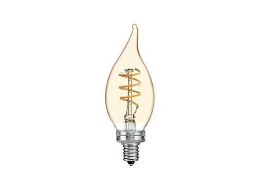 Foto van Nordlux LED tipkaars E14 3-21W 2200K filament spiraal gold dimbaar Nordlux LED tipkaars E14 3-21W 2200K filament spiraal gold dimbaar