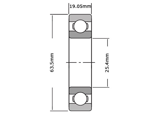SKF Kogellager RMS8 (25.400x63.500x19.050mm)